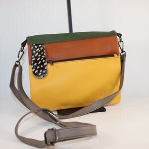 Soruka Reversible Colorblock Leather & Pony Hair Crossbody Bag